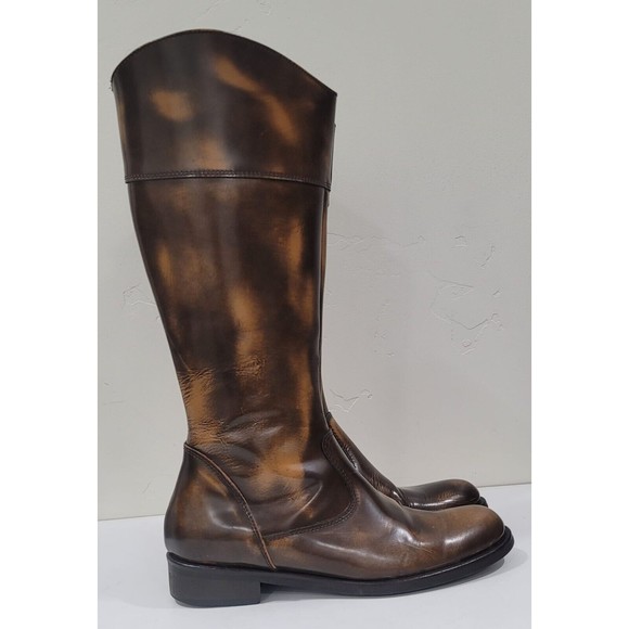 Lumiani Specoale Italy Womens Polished Leather Boots Brown Sz.EU-38 US-7 - Picture 3 of 11